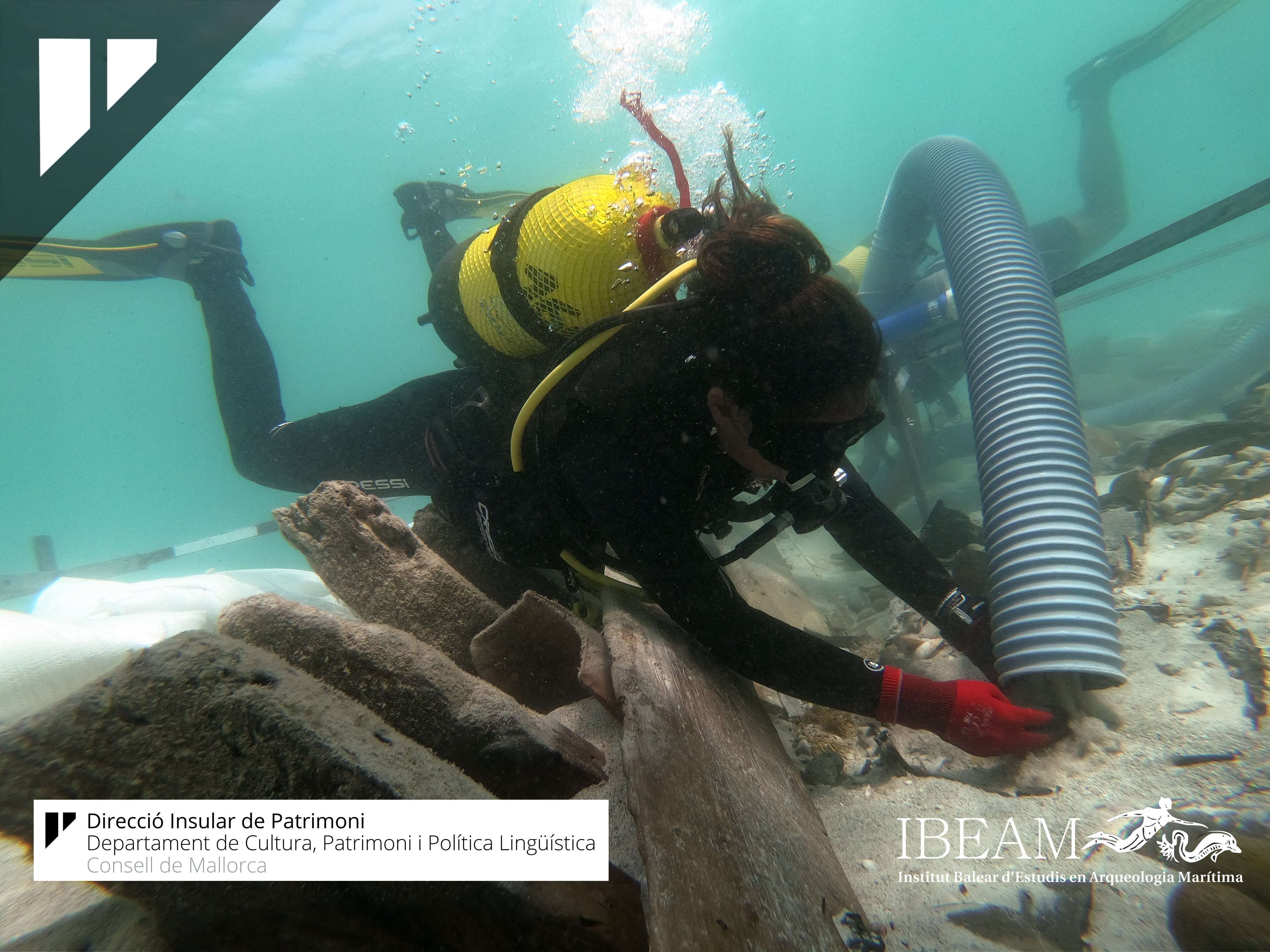 Essa é a primeira escavação arqueológica subaquática na ilha espanhola coordenada por uma equipe das Ilhas Baleares (Foto: Reprodução Conseell de Mallorca)