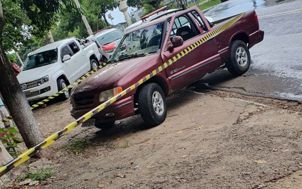 Caminhonete perdeu freio, segundo motorista contou à Polícia Militar, e atropelou três pessoas em Sumaré. — Foto: Arquivo pessoal