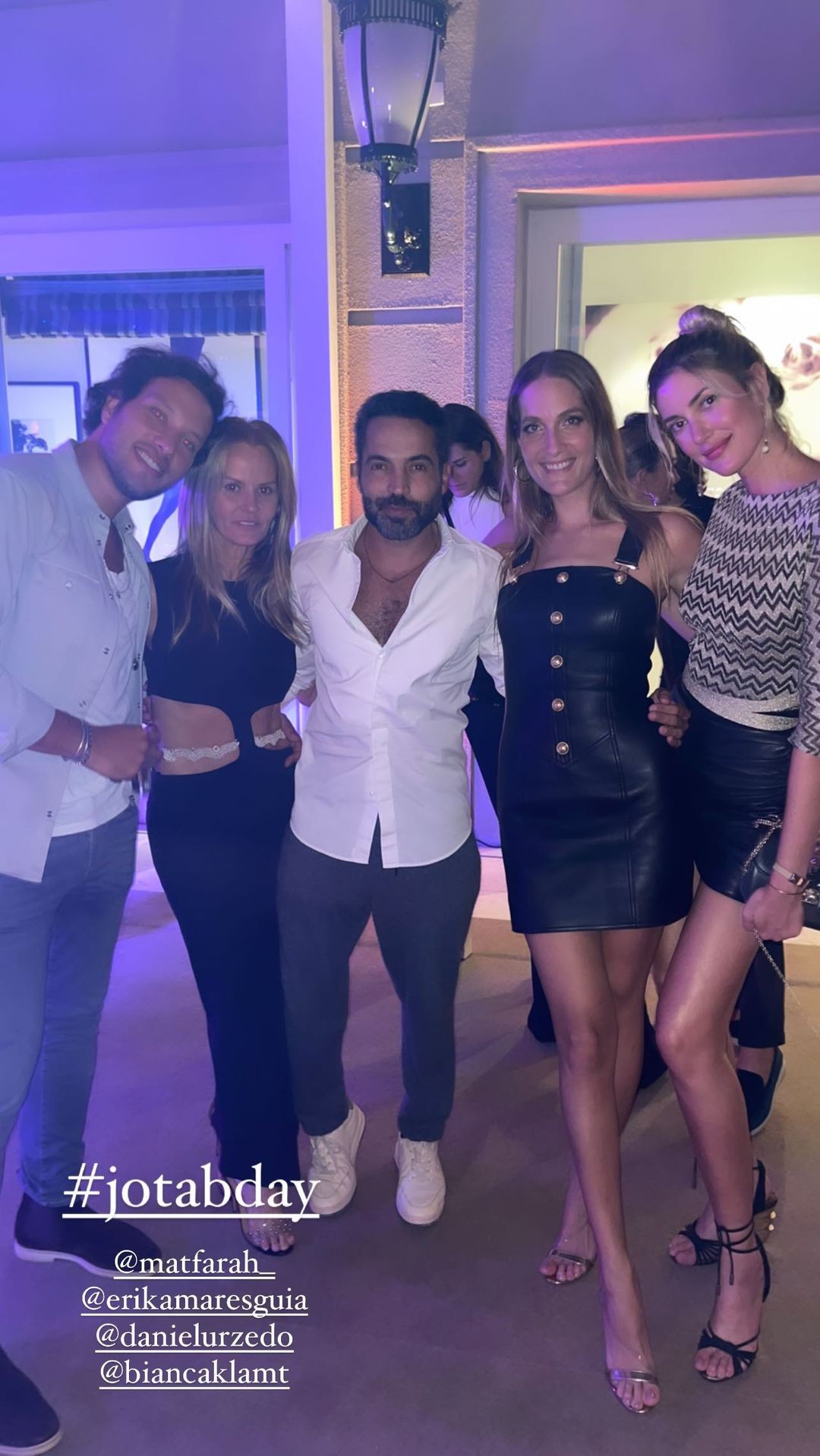 Schynaider Moura e amigos na festa de Jota Silva (Foto: Reprodução/ Instagram)
