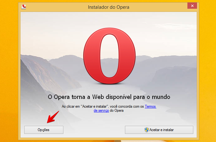 Abra as opções de instalação do Opera (Foto: Reprodução/Helito Bijora) 