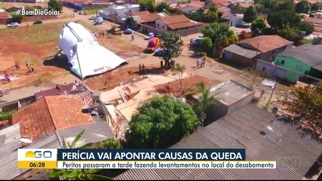 Peritos analisam caixa d'água que desabou em Senador Canedo