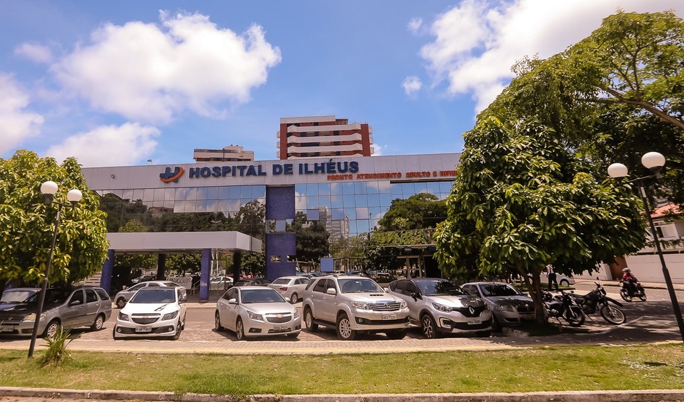 Hospital de Ilhéus, unidade de saúde que mulher com Covid-19 ficou internada, no sul da Bahia — Foto: Divulgação/Secom Ilhéus