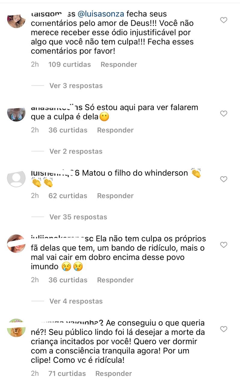 Luísa Sonza recebe ataques de haters após a morte do filho de Whindersson Nunes (Foto: Reprodução/Instagram)