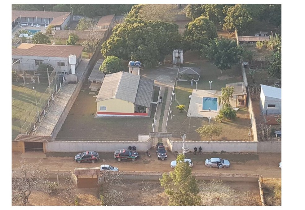 Casa onde foi preso do chefe do tráfico do Jacarezinho em Luziânia, Goiás (Foto: Reprodução)