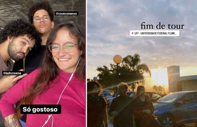 Cauê Campos, que vive um dos filhos de Tenório (Murilo Benício), voltou ao Rio e encontrou amigos (Foto: Reprodução)