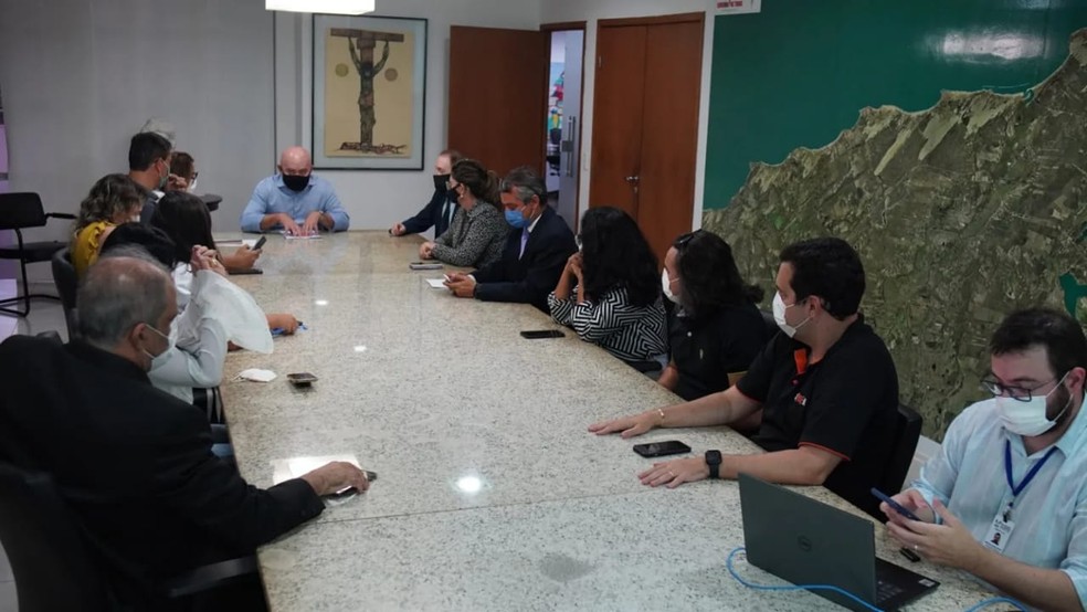 Reuni&atilde;o entre governo do RN e entidades que representam os policiais civis foi encerrada sem nenhum acordo. &mdash; Foto: Cedida