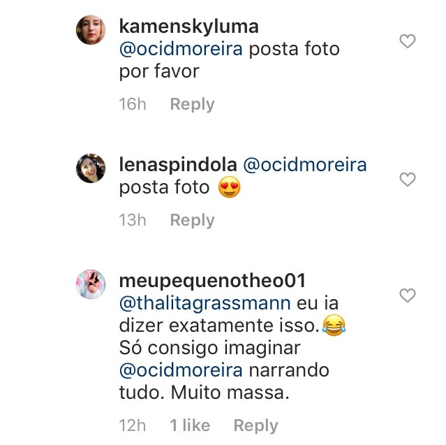Cid Moreira comenta em post de Rafa Vitti e fãs do ator vibram (Foto: Reprodução/Instagram)