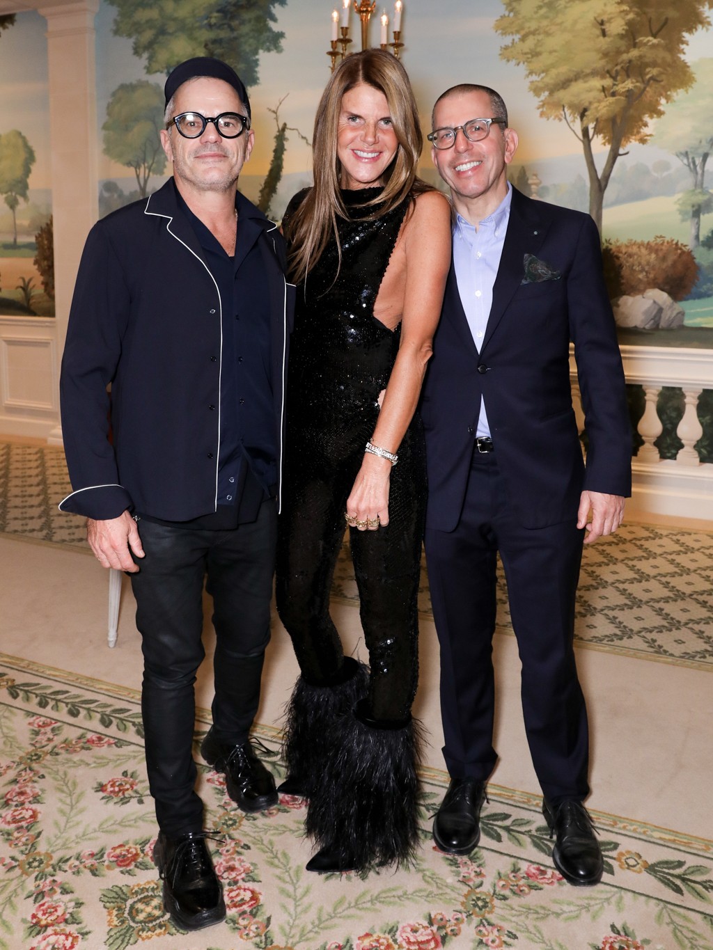 Giovanni Bianco, diretor criativo da Vogue italiana, Anna Dello Russo, editora contribuinte da Vogue japonesa, e Jonathan Newhouse, CEO da Condé Nast International