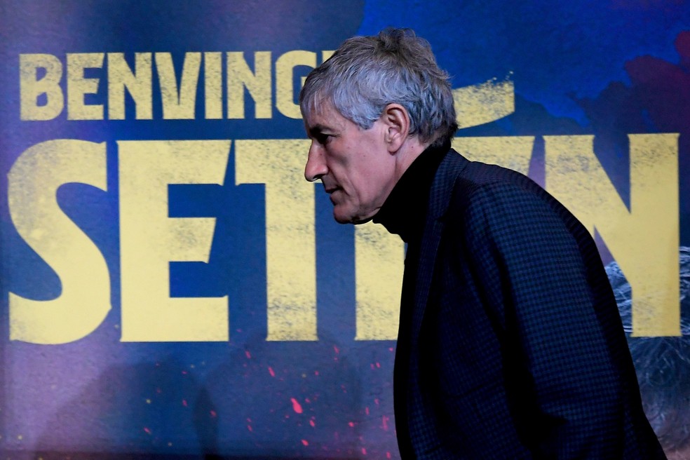 Quique Setién Barcelona — Foto: AFP