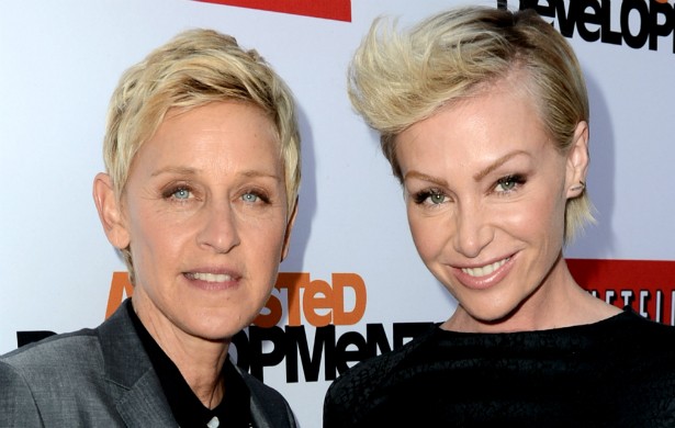 Ellen DeGeneres (à esq.) e Portia de Rossi. (Foto: Getty Images)