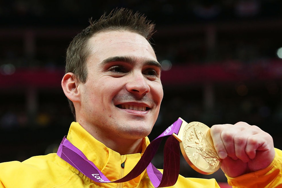 Arthur Zanetti, medalha de ouro nas Olimpíadas de Londres — Foto: Ronald Martinez / Getty Images