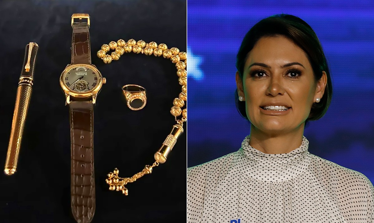 Michelle Bolsonaro confirma o recebimento das joias no Alvorada