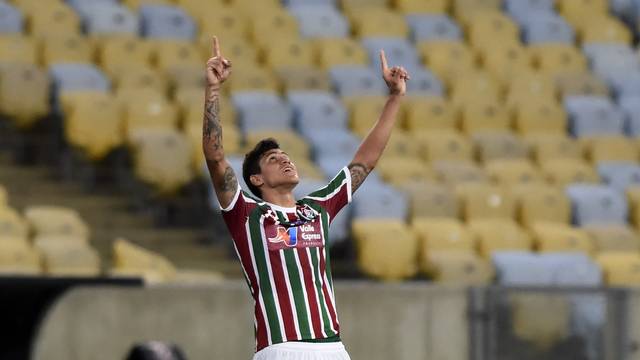 Pedro comemora o gol de empate no MaracanÃ£