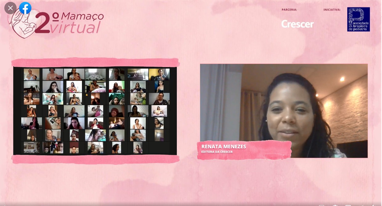A editora Renata Menezes conversou com as mães no chat (Foto: Reprodução)