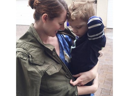 Summer com o filho Rockwell, de 3 anos: durante uma semana, eles trocaram de papéis