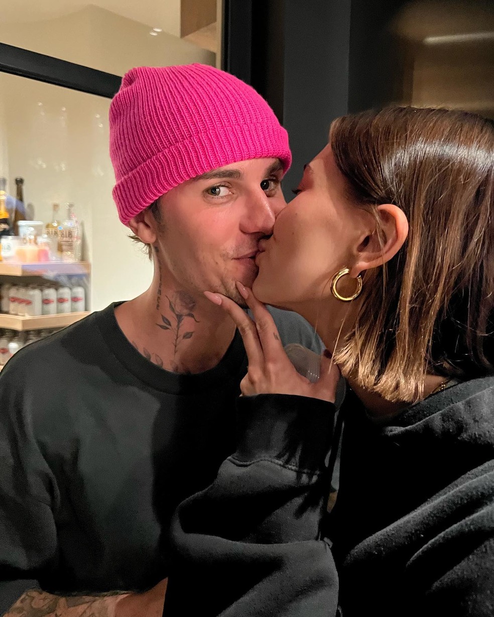 Hailey Bieber paraniza Justin Bieber em seu anivers&aacute;rio &mdash; Foto: Reprodu&ccedil;&atilde;o/Instagram