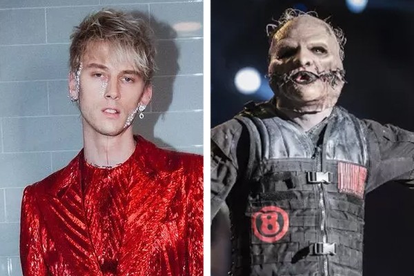 Os cantores Machine Gun Kelly e Corey Taylor (Foto: Getty Images)