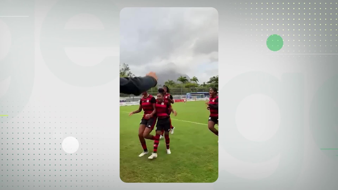 Gol de Núbia, do Flamengo, contra o São Paulo pelo Brasileiro feminino sub-20