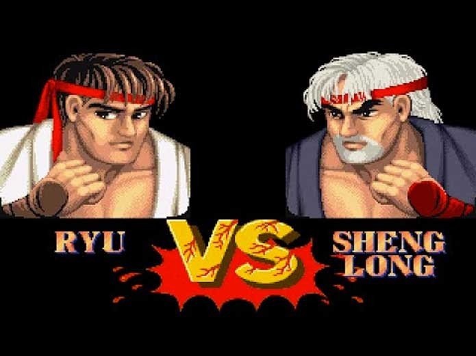 Ryu e Sheng Long em montagem feita por fã (Foto: Reprodução/YouTube)