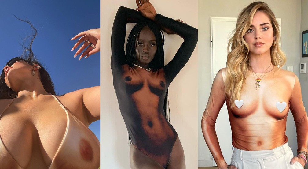 Peça que imita corpo nu é sucesso entre famosas como Kylie Jenner e Chiara Ferragni