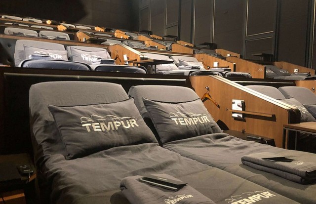 A CGV criou uma sala de cinema em colaboração com a Tempur (Foto: Divulgação)