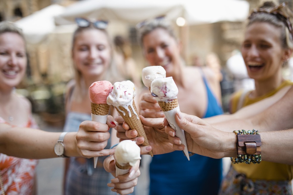 Um brinde ao sorvete no seu dia â Foto: Istock Getty Images