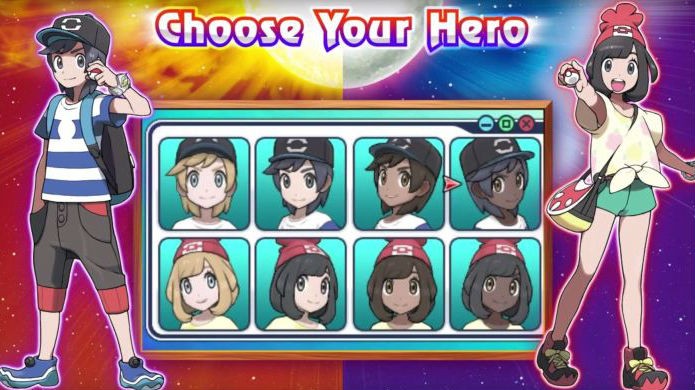Pokémon Sun e Moon: escolha entre os oito modelos básicos de treinador (Foto: Reprodução / Thomas Schulze)