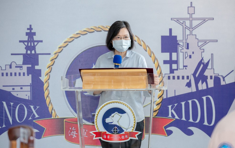 Presidente de Taiwan Tsai Ing-wen  — Foto: Divulgação via REUTERS