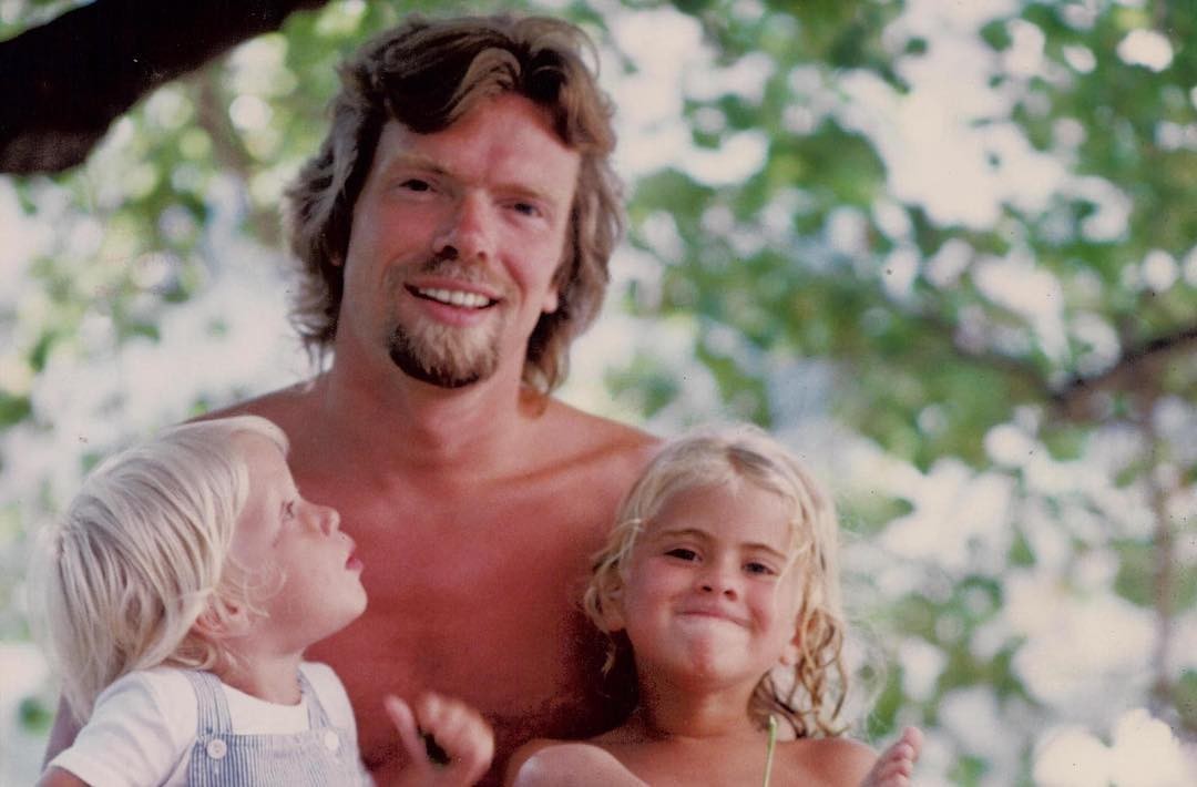 Richard Branson com os filhos  (Foto: Reprodução/Instagram)
