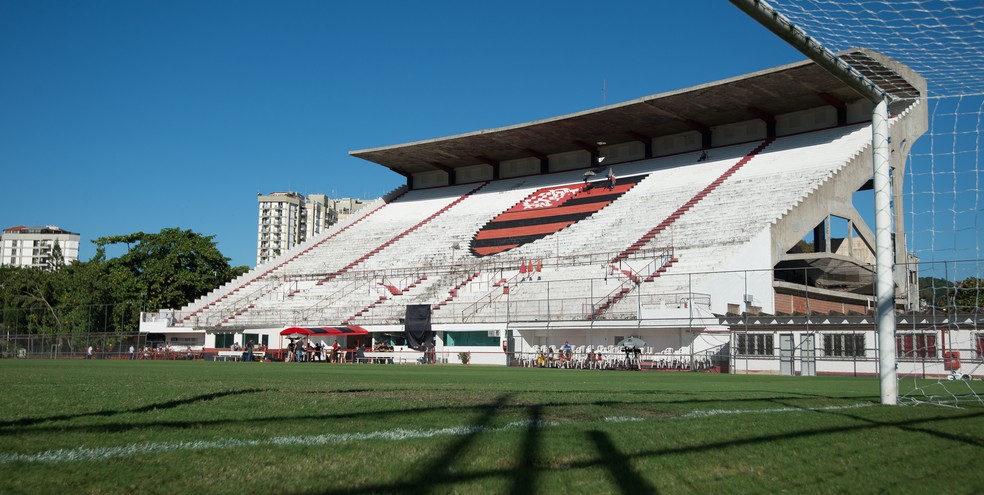 Arquibancada da Gávea, na sede do clube do Flamengo — Foto: Alexandre Vidal/Flamengo