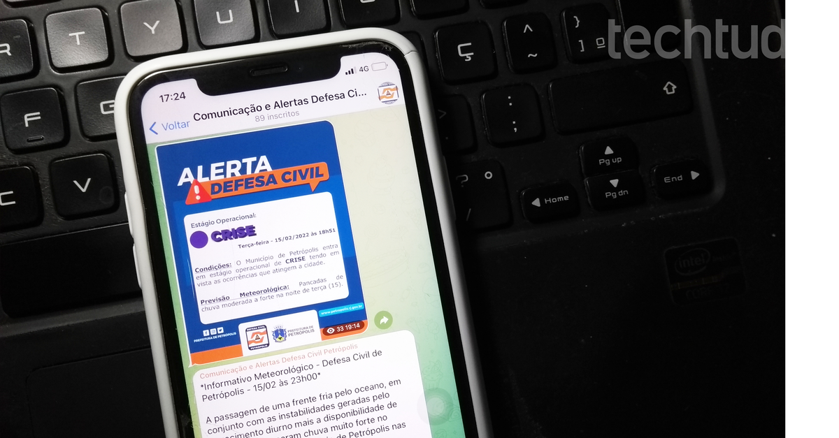 Como ativar alertas de previsão do tempo da Defesa Civil de Petrópolis
