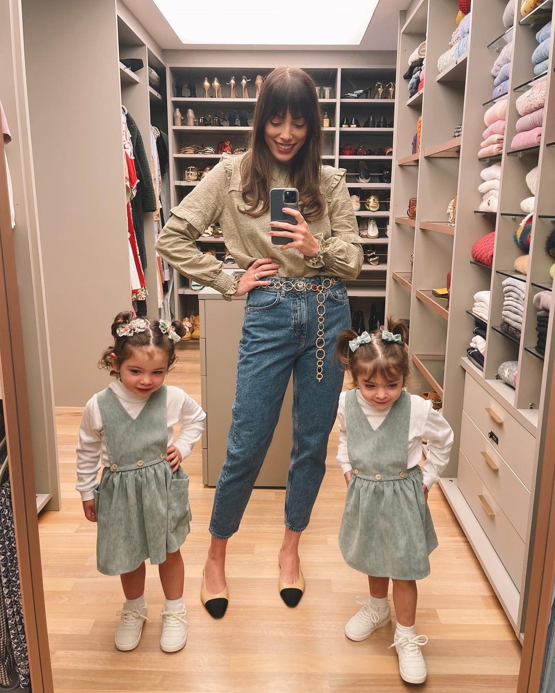 Fabiana Justus e as filhas, Chiara e Sienna (Foto: Reprodução/Instagram)