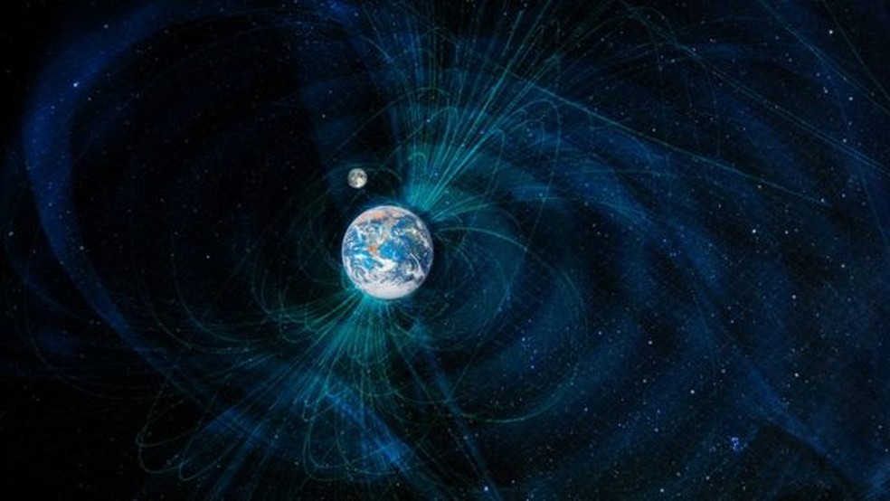 O campo magnético da Terra é 100 vezes mais forte que o da Via Láctea — Foto: Nasa