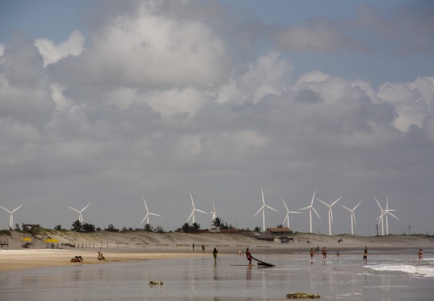 Turbinas eólicas em Fortaleza (Foto: Ricardo Funari/Brazil Photos/LightRocket via Getty Images)