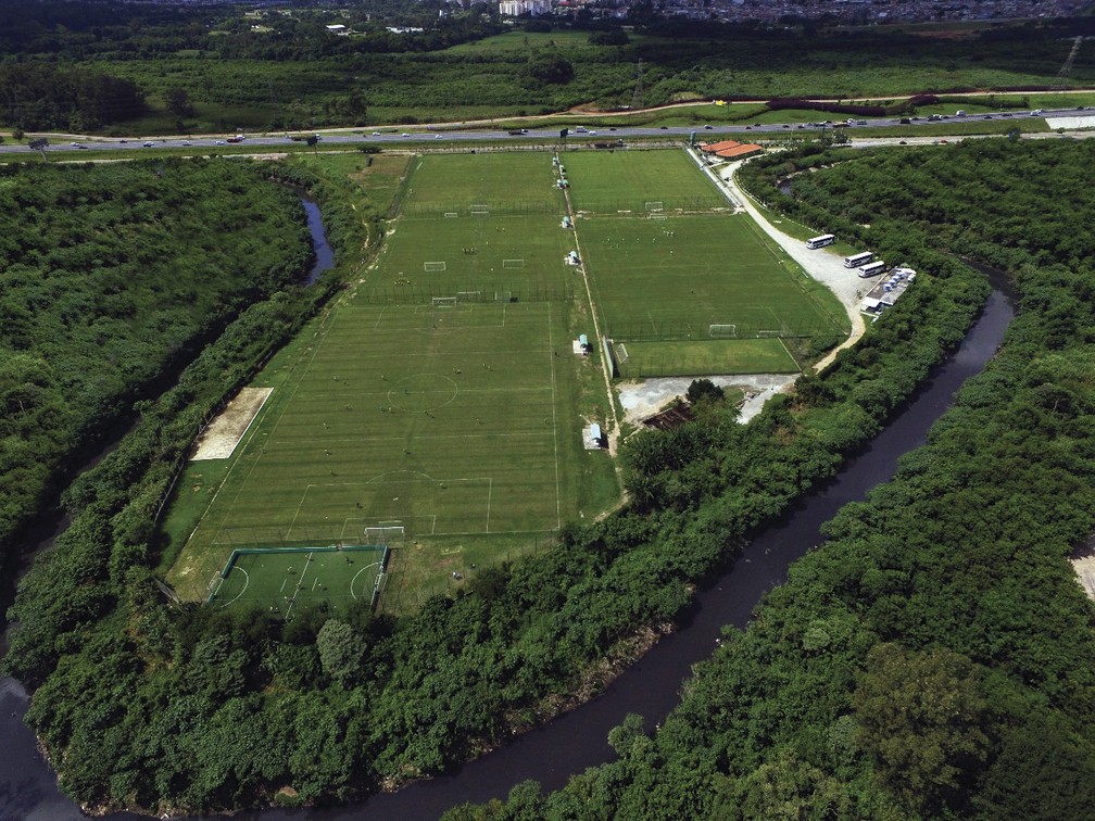 Vista aérea do CT da base do Palmeiras — Foto: Divulgação