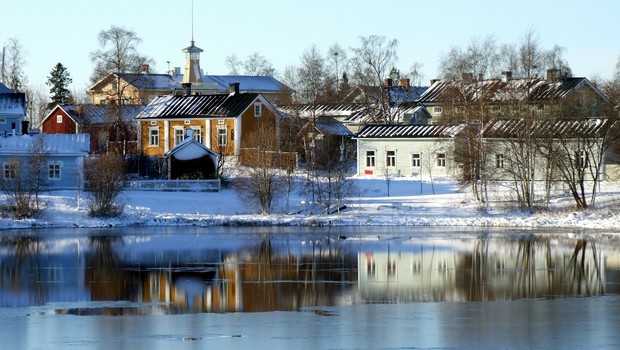 A cidade de Oulu, na Finlândia, durante o inverno.  (Foto: Pixabay)