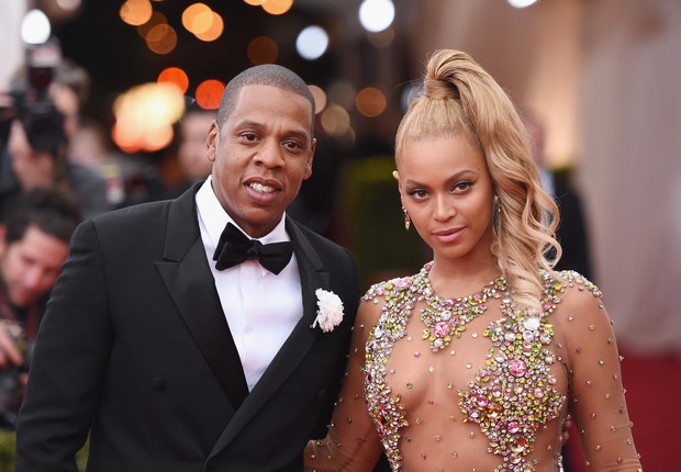 Beyoncé e o marido Jay-Z (Foto: Mike Coppola / Getty Images)