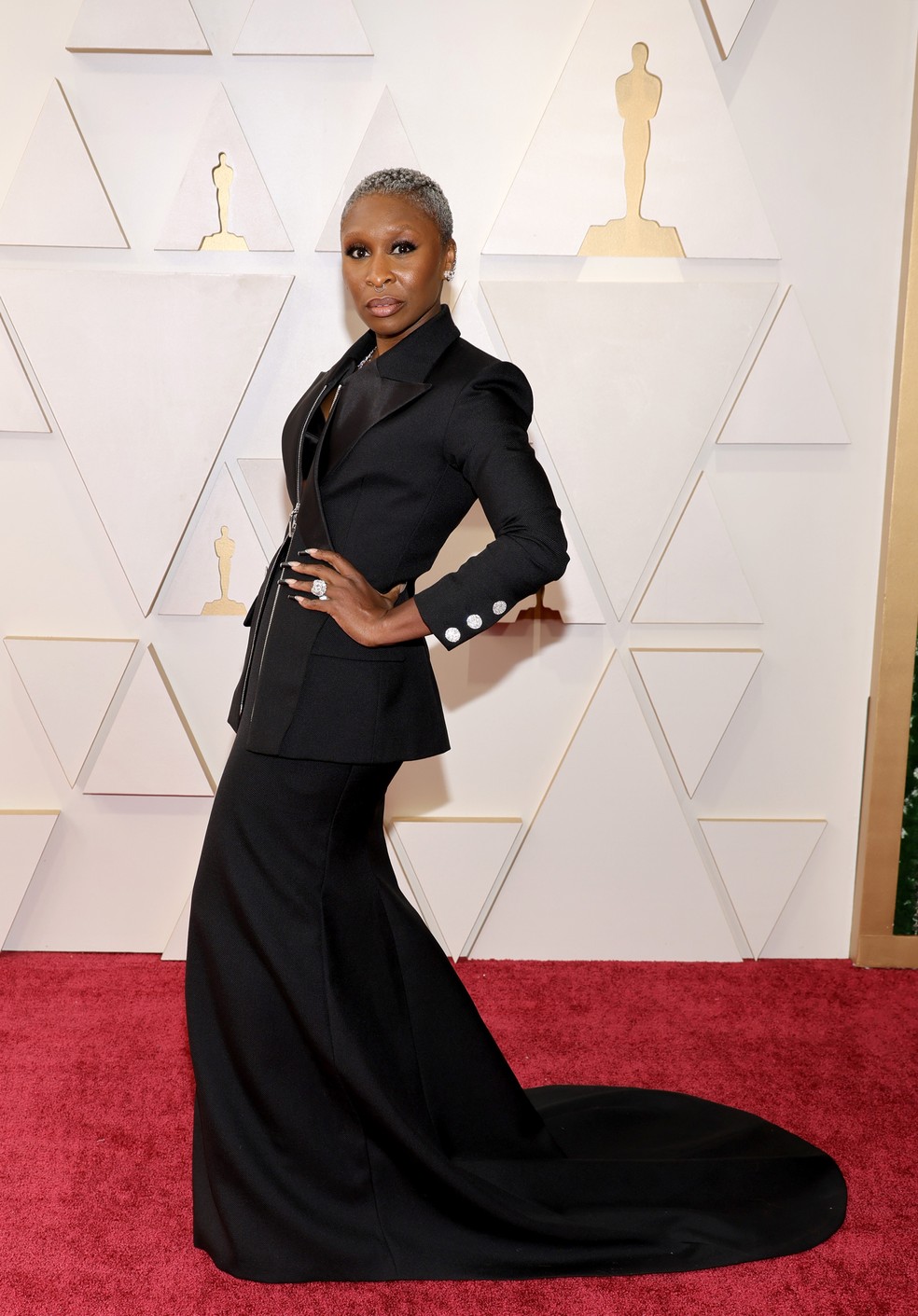 Cynthia Erivo no Oscar 2022 — Foto: Mike Coppola/Getty Images