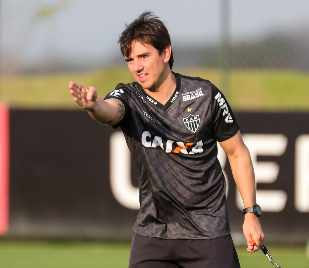 Galo de Thiago Larghi está de olho em uma vaga no G-4 do Brasileiro — Foto: Bruno Cantinni / Atlético-MG