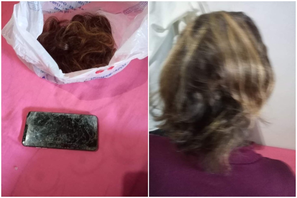 Jovem foi agredida e teve o cabelo cortado após discussão com o namorado; ele também quebrou o celular dela — Foto: Arquivo Pessoal