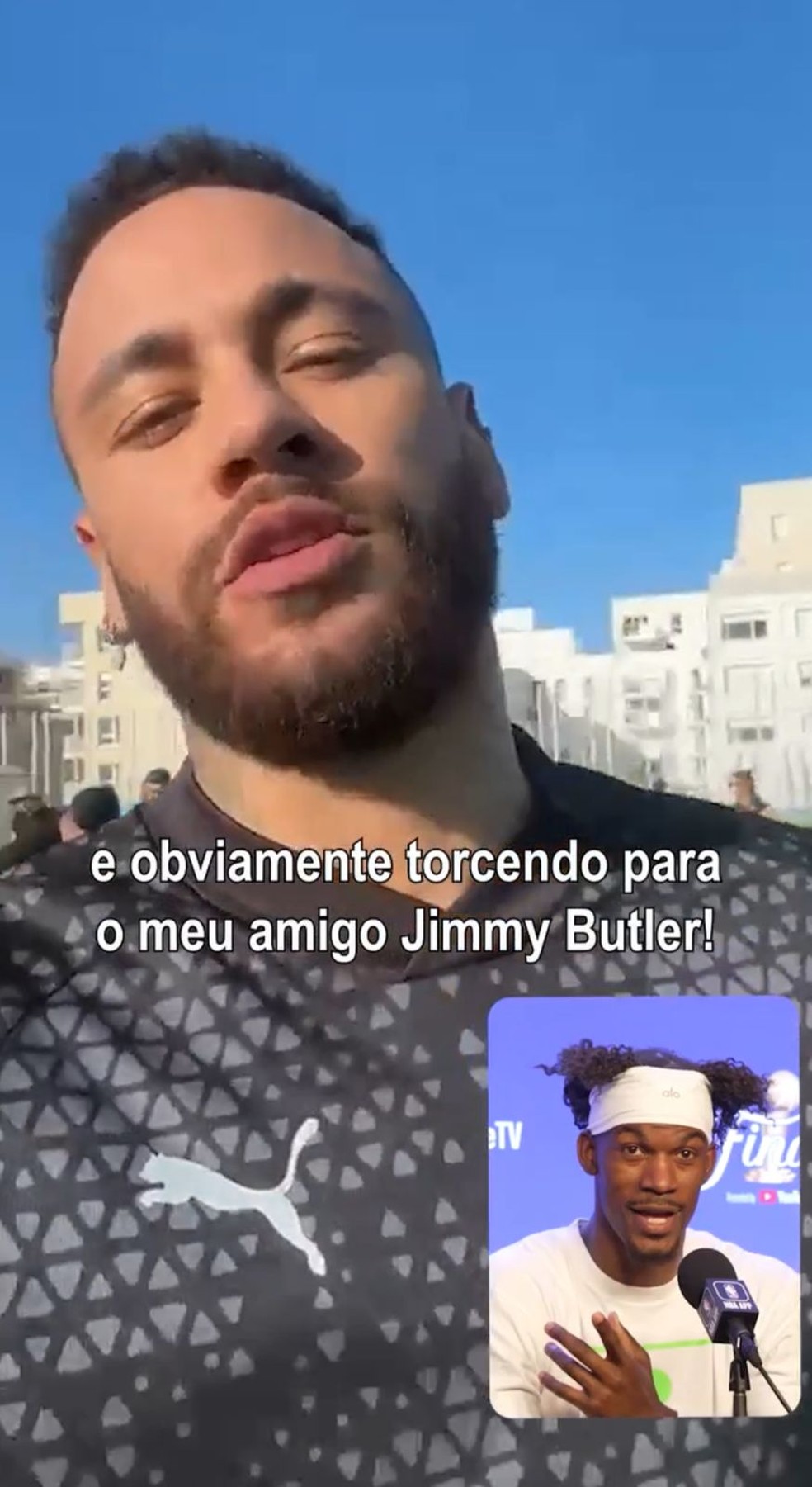Neymar declara torcida por Jimmy Butler — Foto: Reprodução