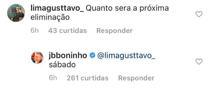 Boninho responde fã de 'BBB' no Instagram (Foto: Reprodução)