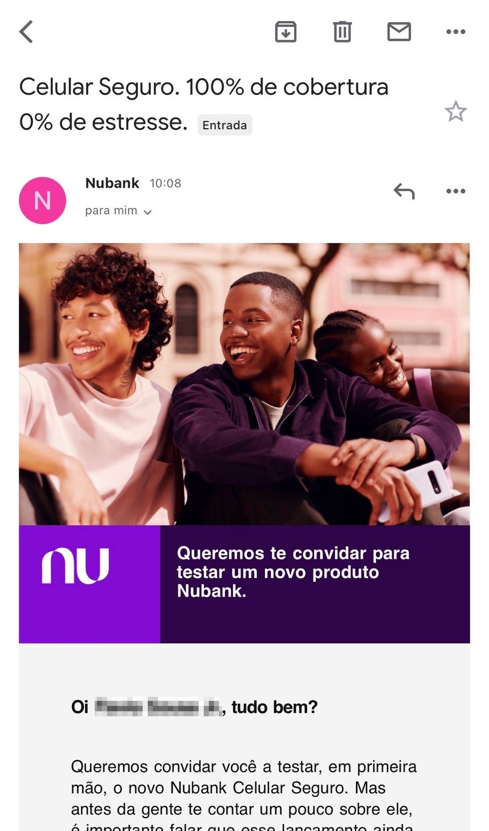 Email confidencial enviado a clientes — Foto: TechTudo