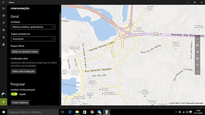 Windows Maps é o aplicativo de mapas nativo da Microsoft que funciona sem Internet (Foto: Reprodução/Elson de Souza)