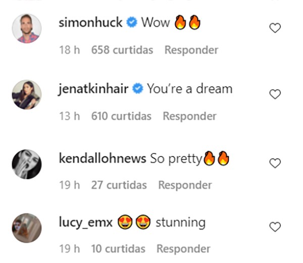 Comentários de seguidores de Kendall Jenner (Foto: Reprodução / Instagram)