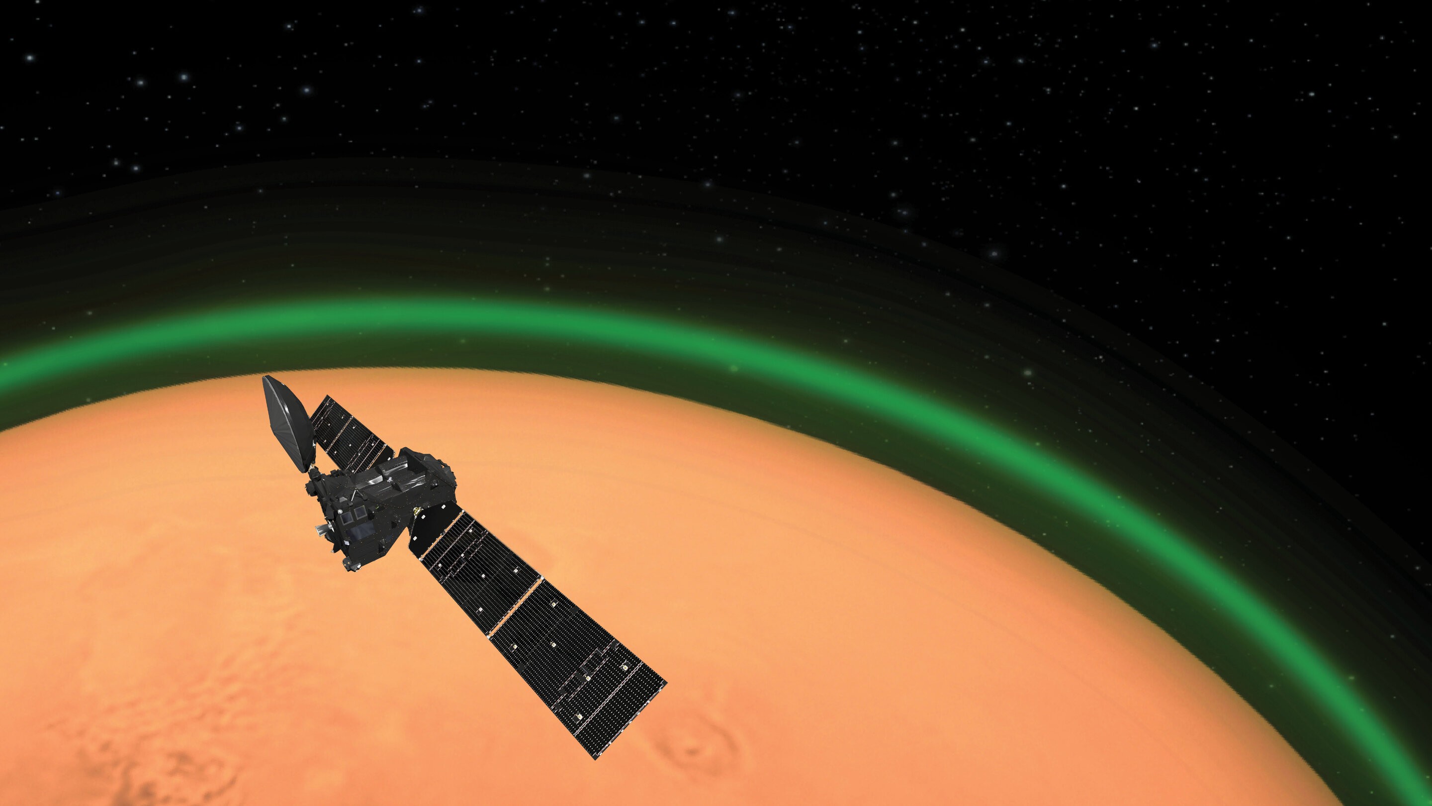 Brilho verde na atmosfera de Marte é visto pela primeira vez; entenda (Foto: Agência Espacial Europeia)