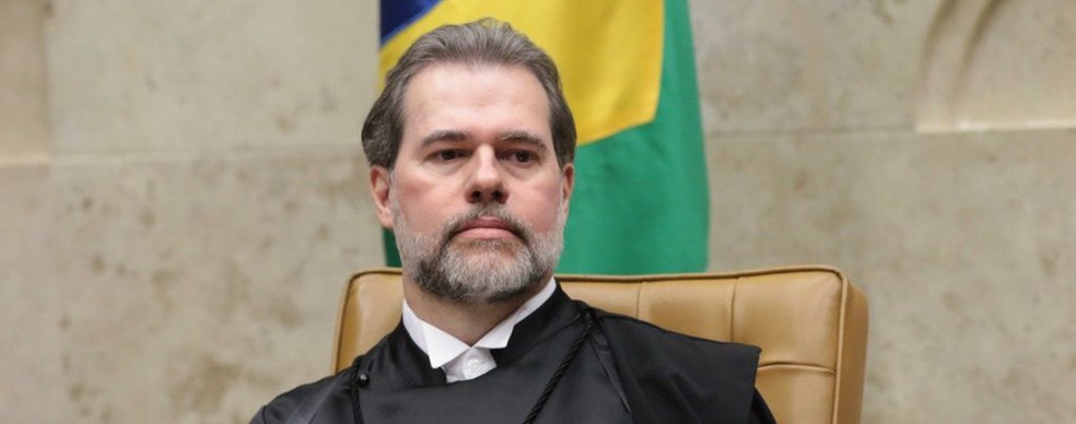 O ministro Dias Toffoli na cerimônia em que tomou posse na presidência do Supremo Tribunal Federal — Foto: CNJ/Agência Brasil