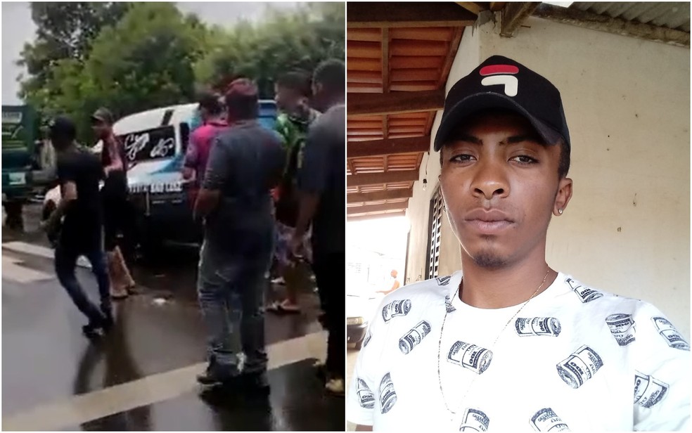 Cortejo do jovem Apoliel Silva, de 22 anos, foi com muito forr e pessoas danando pelas ruas em Itapaci, Gois  Foto: Reproduo/Redes Sociais