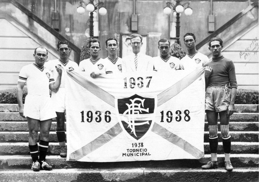 Jogadores do Fluminense tricampees cariocas em 1936, 1937 e 1938  Foto: Flu-Memria