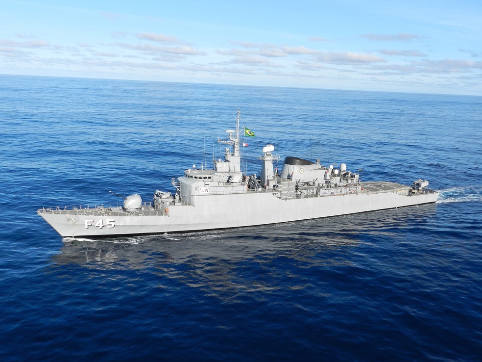 O Navio-Escolta "A Fragata âÂ€ÂœUniÃ£oâÂ€Â Ã© equipado com modernos sensores e armamentos que o capacitam para aÃ§Ãµes de guerra antiaÃ©rea, antissubmarino e de superfÃ­cie âÂ€Â” Foto: DivulgaÃ§Ã£o
